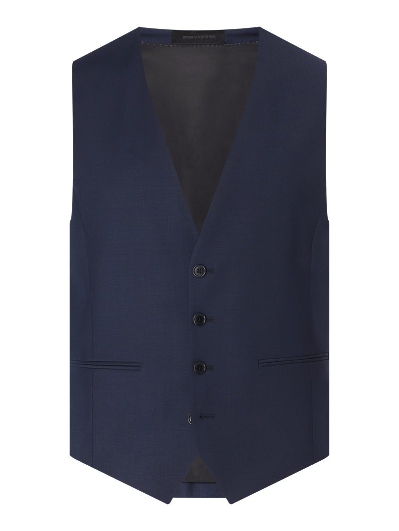 Weste mit Paspeltaschen Modell 'Malmo' in marineblau