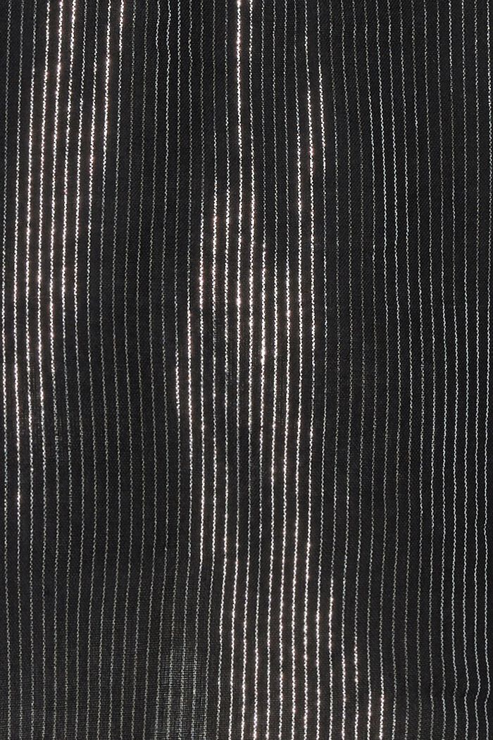 Bluse mit Glitzerstreifen und Stehkragen
