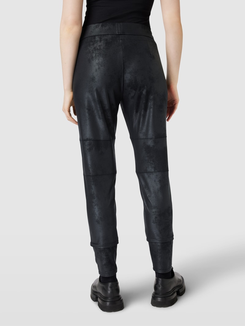 Jogpants in Leder-Optik Modell 'CANDY' in schwarz