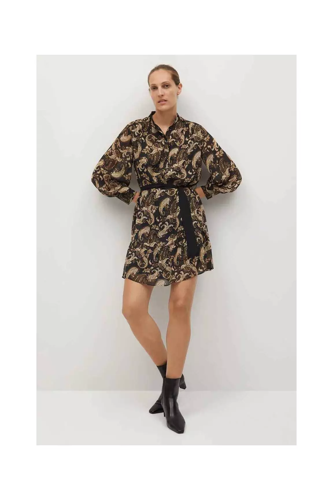 Mango Robes Mi Longues Femme couleur noir