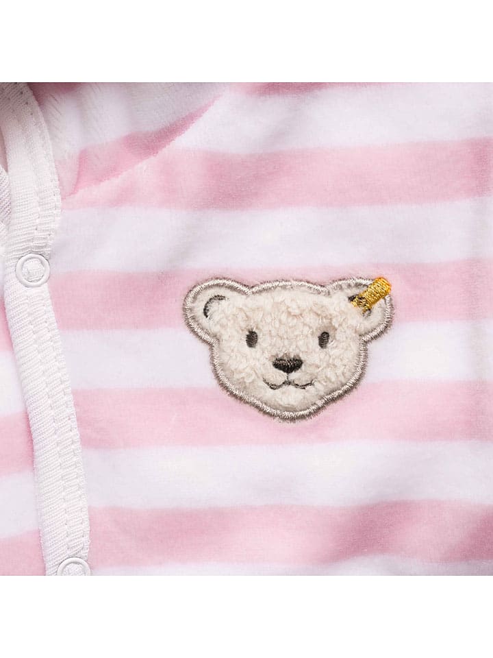Steiff 3tlg. Outfit in Rosa/ Weiß günstig kaufen