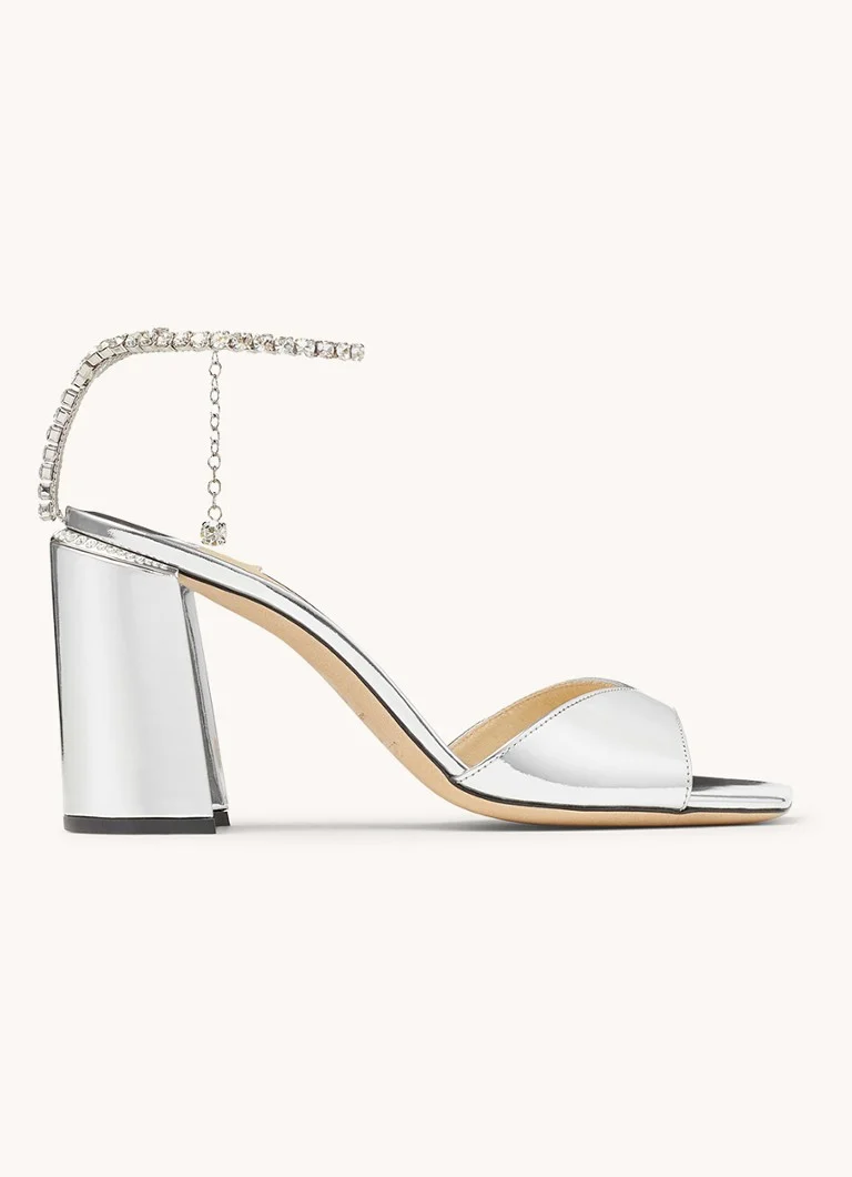 Sandale Jimmy Choo Saeda 85 din piele de vițel cu detalii metalice