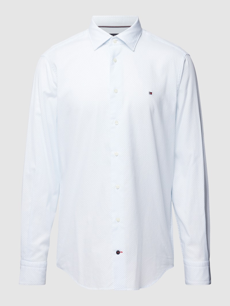 Regular Fit Business-Hemd mit Kentkragen in bleu