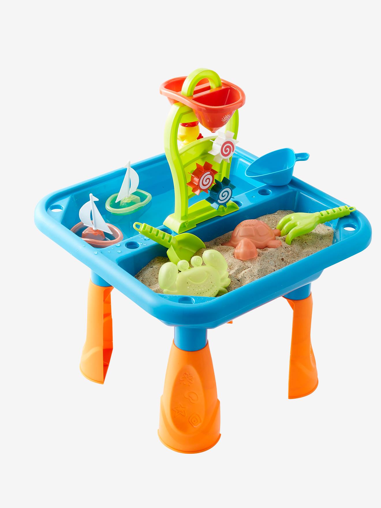 Vertbaudet Kinder Sand- und Wasser-Spieltisch, Outdoorspieltisch - mehrfarbig