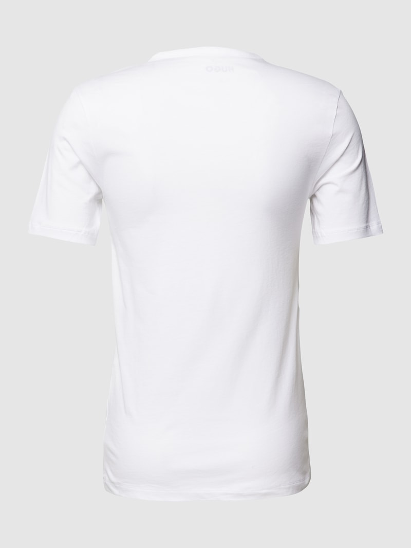 T-Shirt mit geripptem Rundhalsausschnitt im 3er-Pack in olivgrün