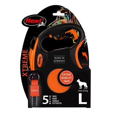 flexi Xtreme Gurt-Leine orange, 5 m