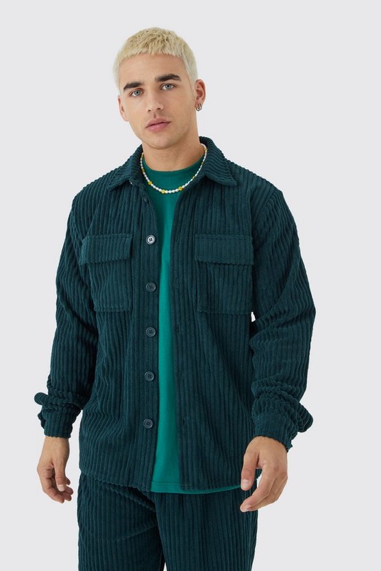 Geripptes Overshirt