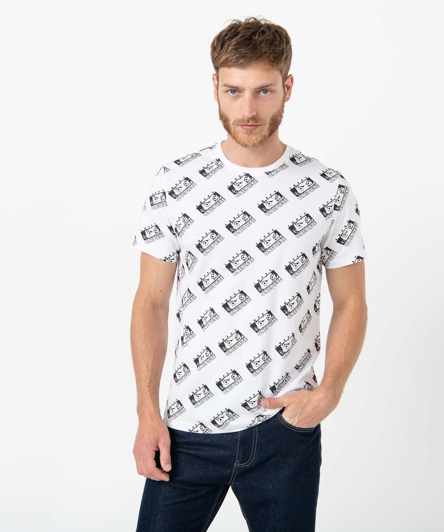 Tee-shirt homme à manches courtes – One Piece blanc | GEMO