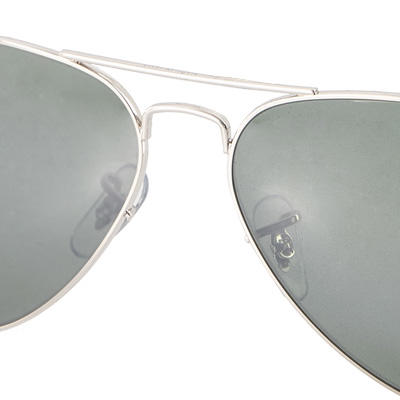 Ray Ban, Sonnenbrille, Aviator, Metall, silber
