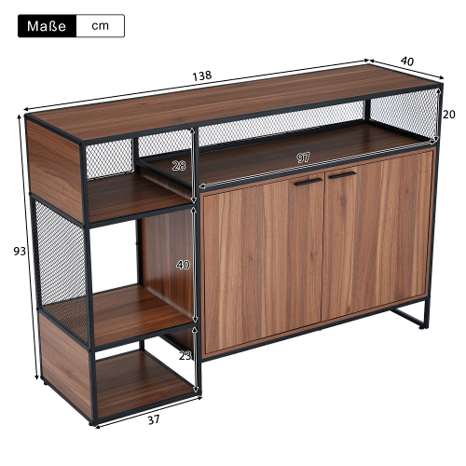 SEEZSSA Stehtisch schmiedeeiserner Stehtisch Lagerregal für Hausbar (Aufbewahrungsvorrichtung für Weingläser, Flaschen, kleine Gegenstände)