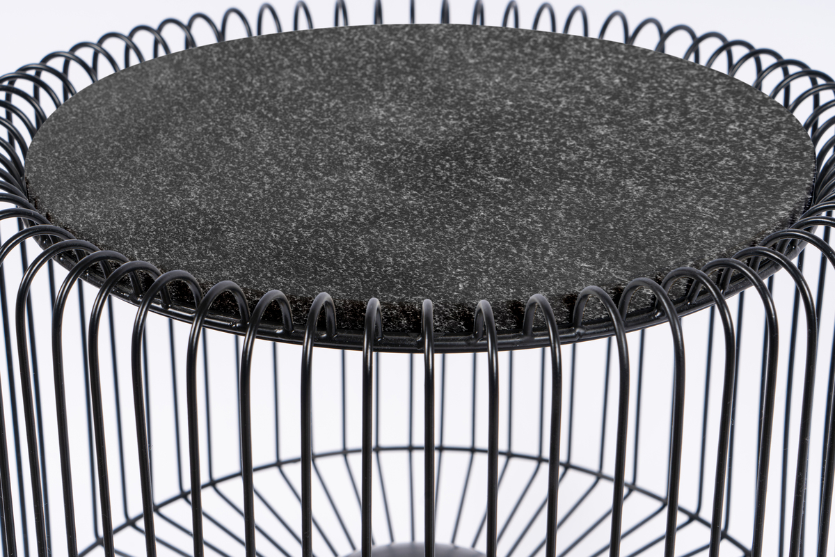 Kayoom Beistelltisch Malibu 125 Schwarz / Silber