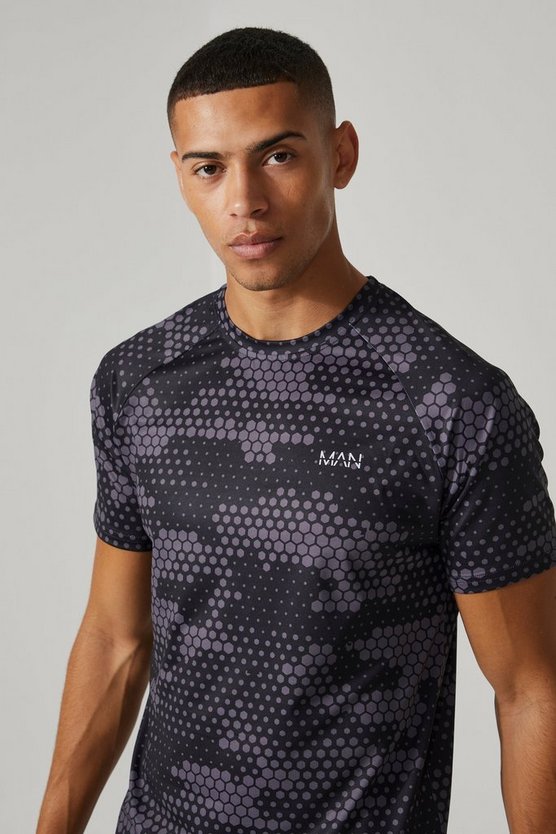 Man Active T-Shirt mit Print