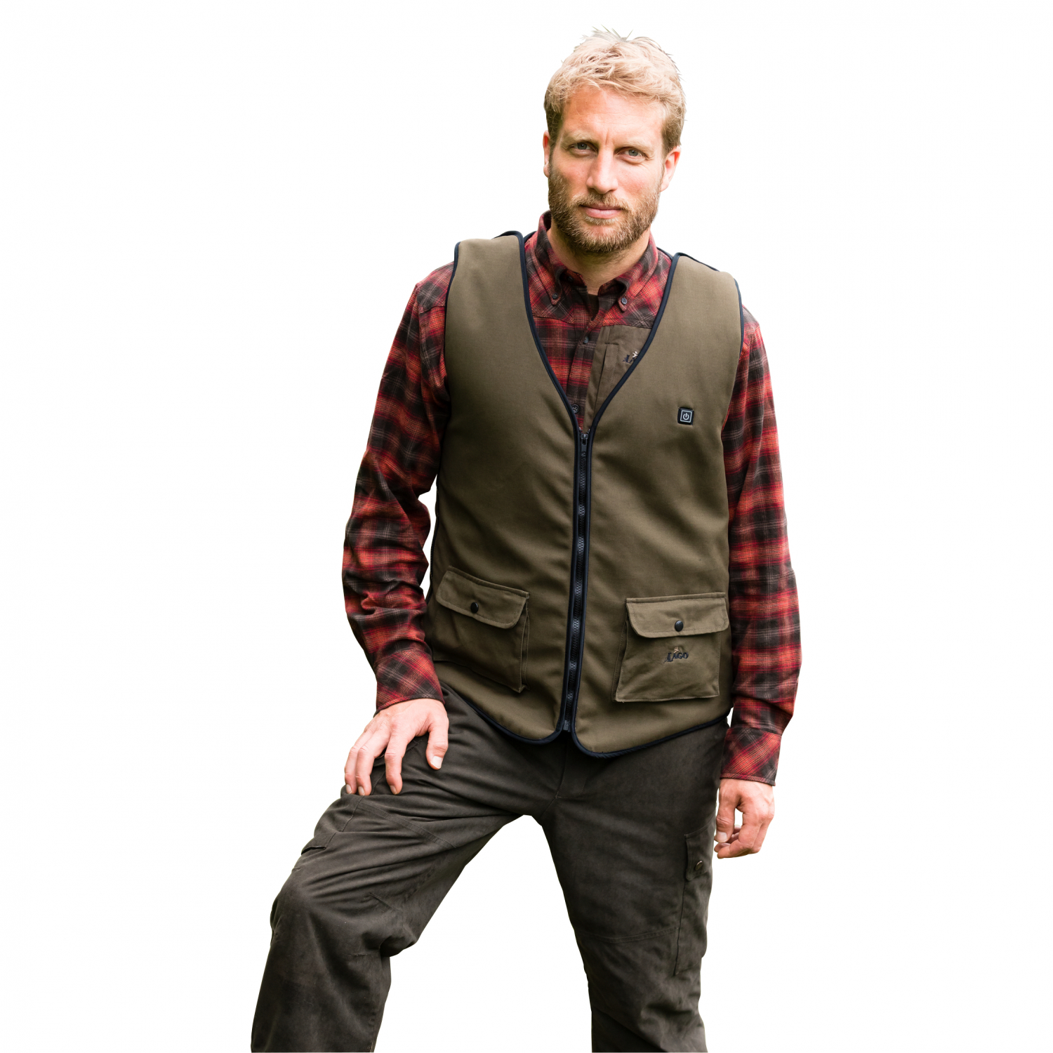 il Lago Red Level Herren beheizte Weste Feuerland