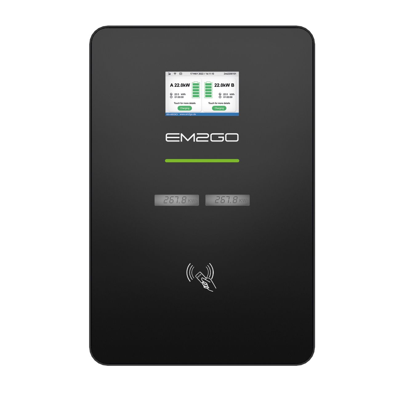 EM2GO AC 44kW Wallbox Duo Power 2x 22kW Steckdose