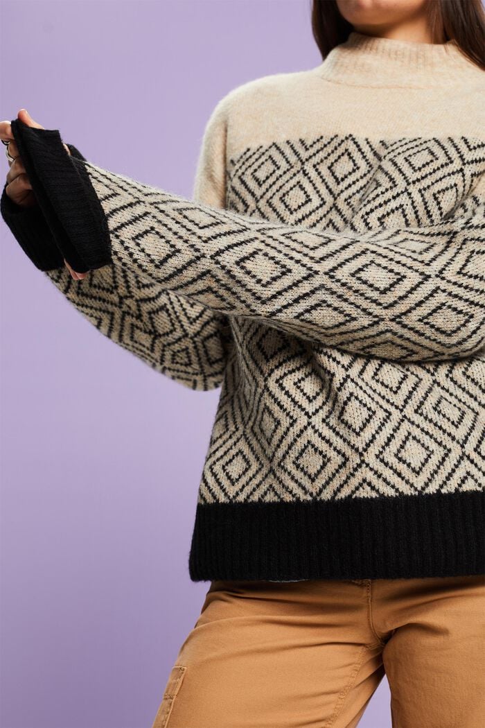Jacquard-Pullover aus Wollmix