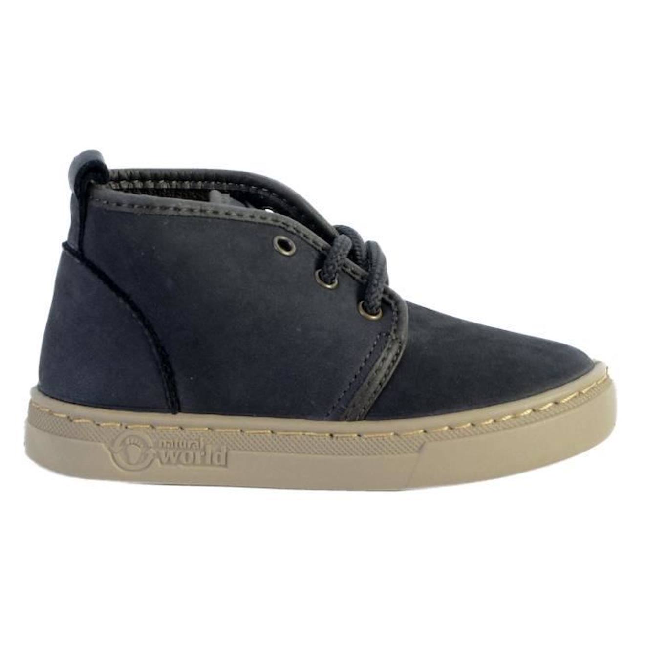 Basket Cuir Enfant Natural World Safari On Nappa noir