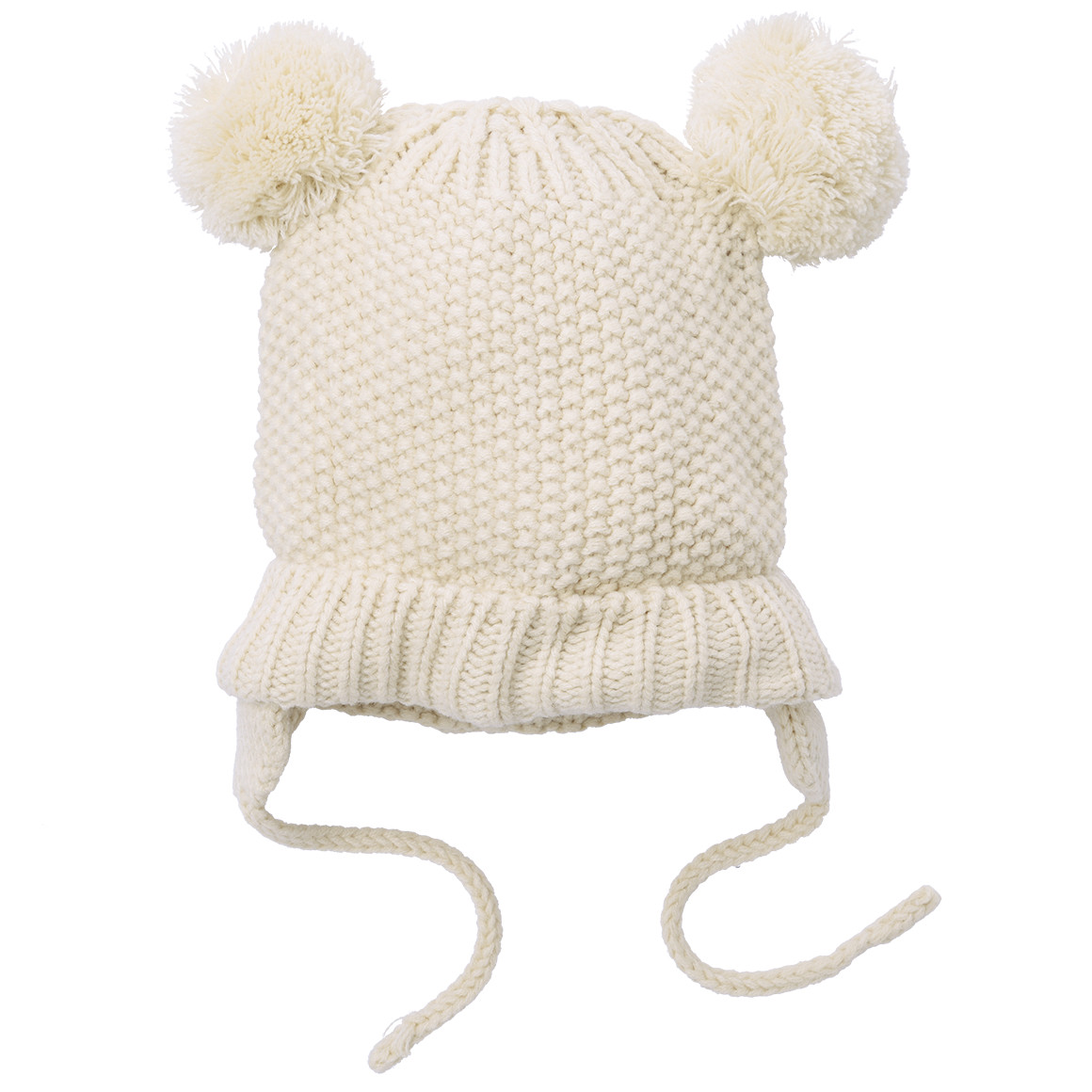 Baby Mütze mit Bommeln