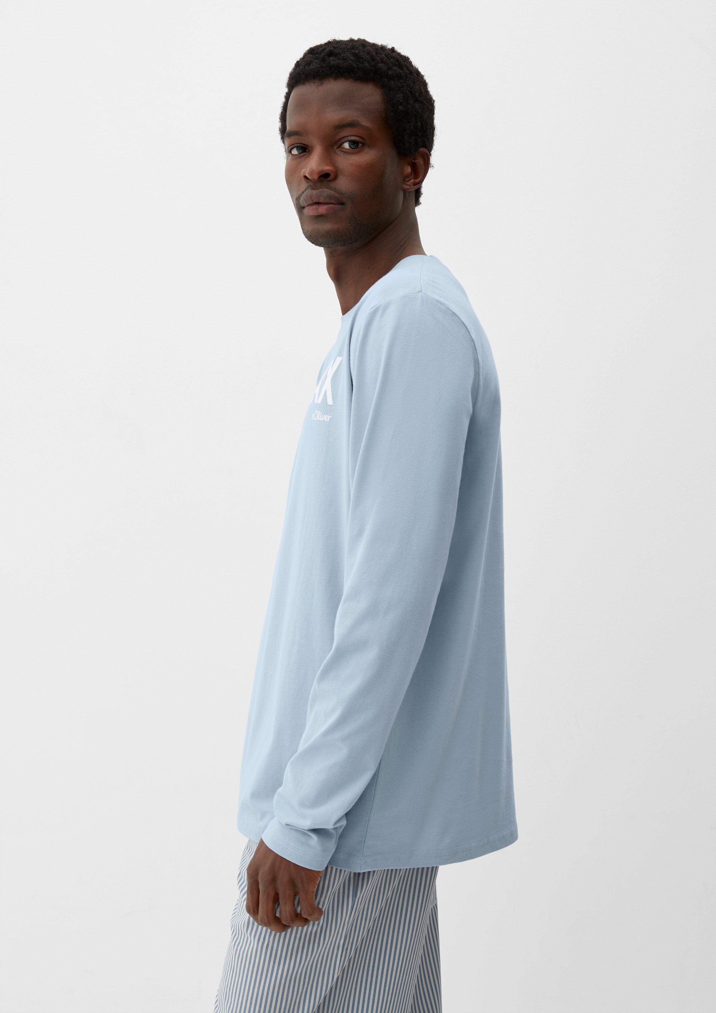 Pyjama-Shirt mit Schriftprint  6008389-5344