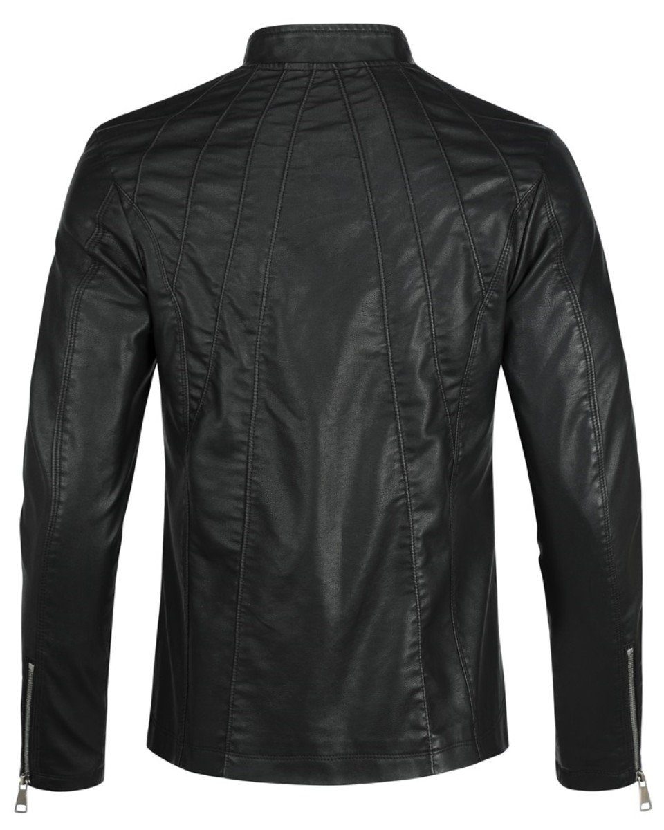 Allthemen Lederjacke PY2235018 Lederjacke mit Stehkragen