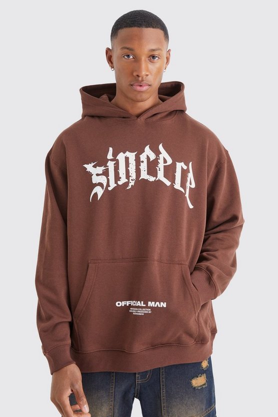Oversize Batik Hoodie mit Print