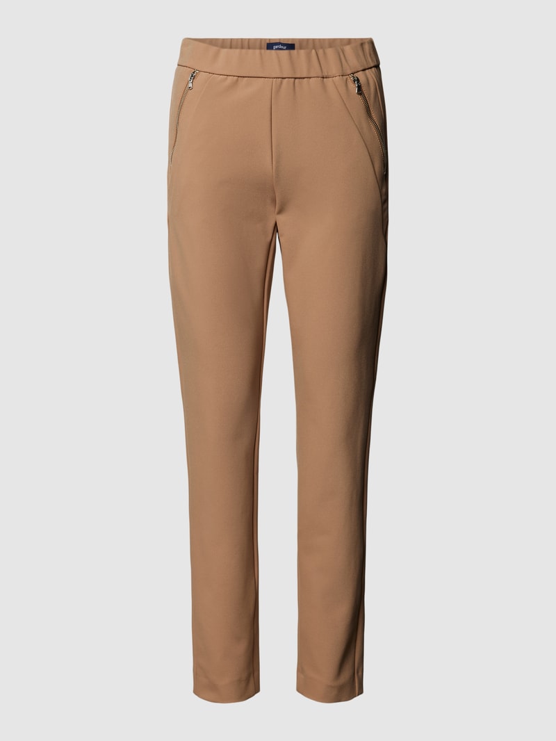Verkürzte Jogpants mit elastischem Bund Modell 'ZENE' in sand