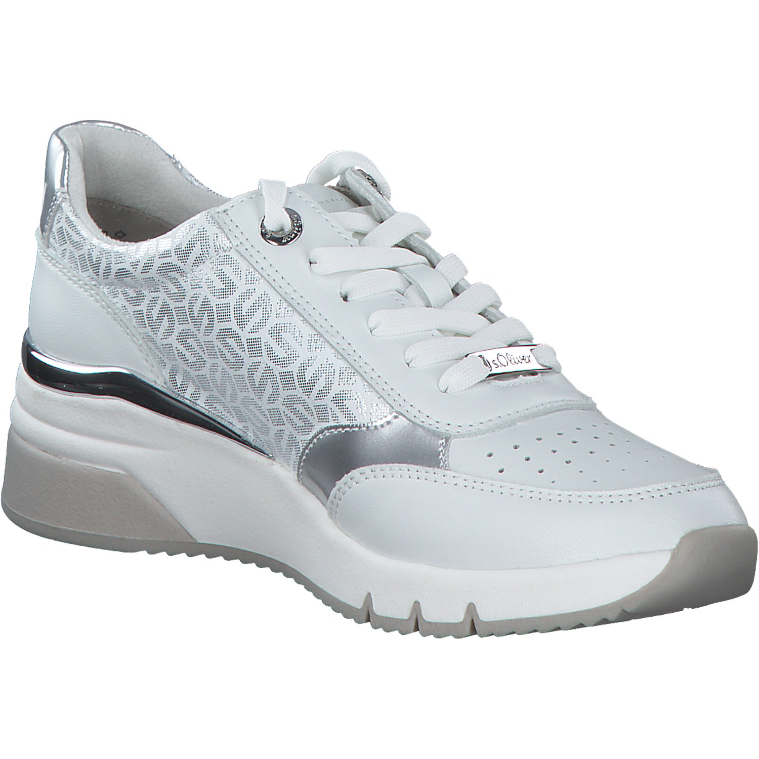 s. Oliver 23608, Schnürschuhe, Damen, weiss