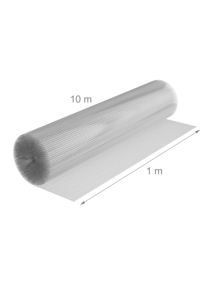relaxdays Volierendraht in Silber - (B)10 x (H)1 m günstig kaufen onesize