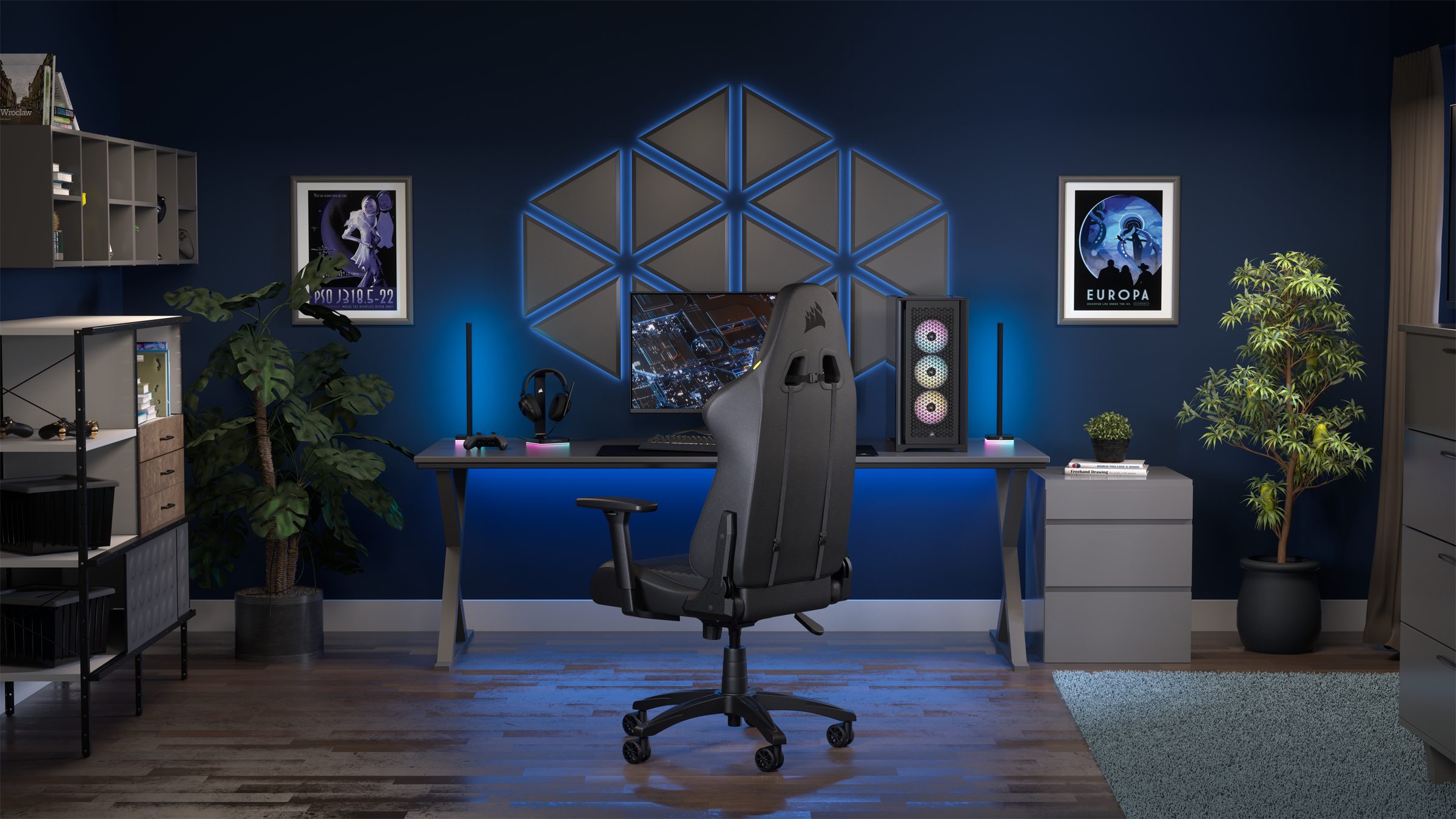 Corsair Gaming-Stuhl TC100 RELAXED - Leatherette (Black)