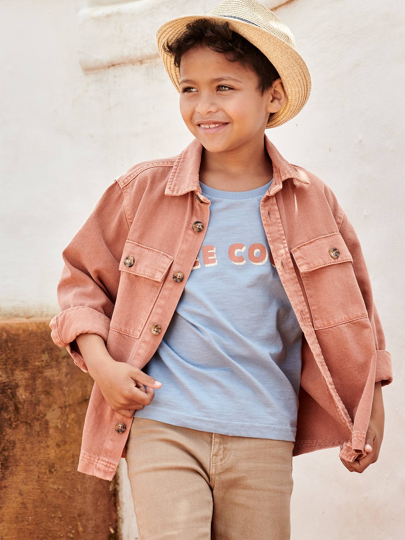 Vertbaudet Jungen Overshirt - ziegel