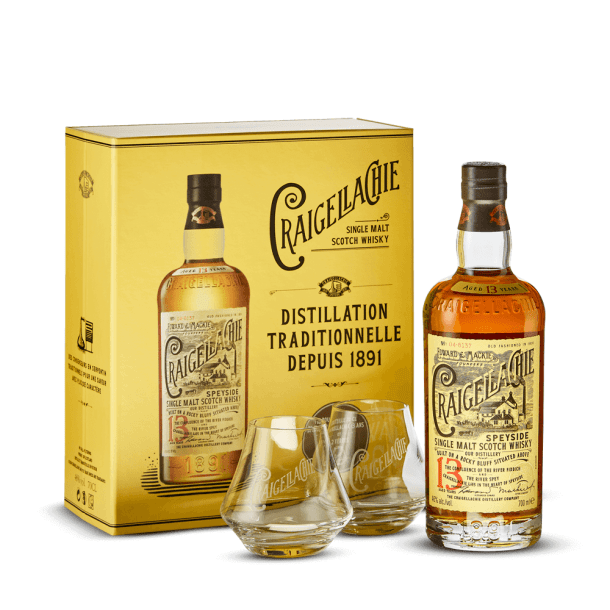 Coffret Craigellachie 13 ans 46% + 2 Verres