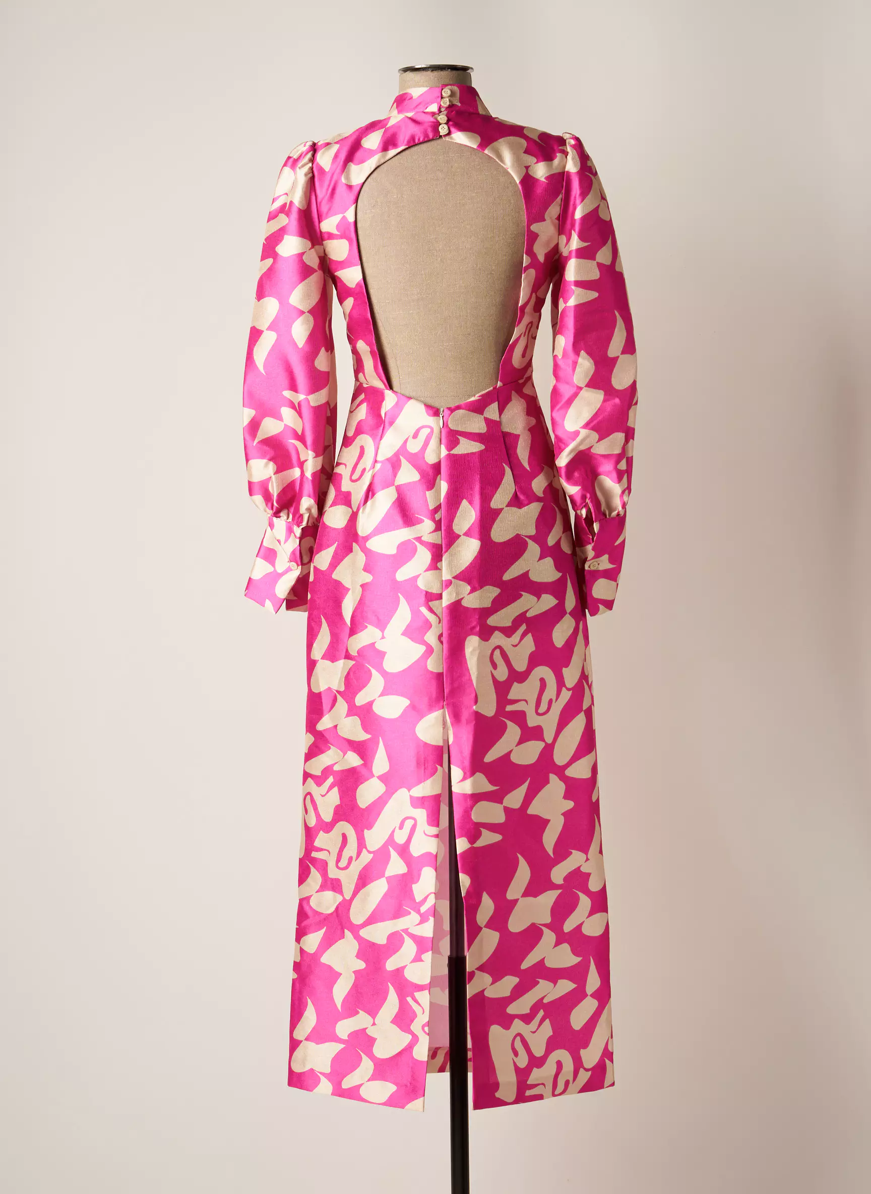 Laagam Robes Longues Femme couleur rose