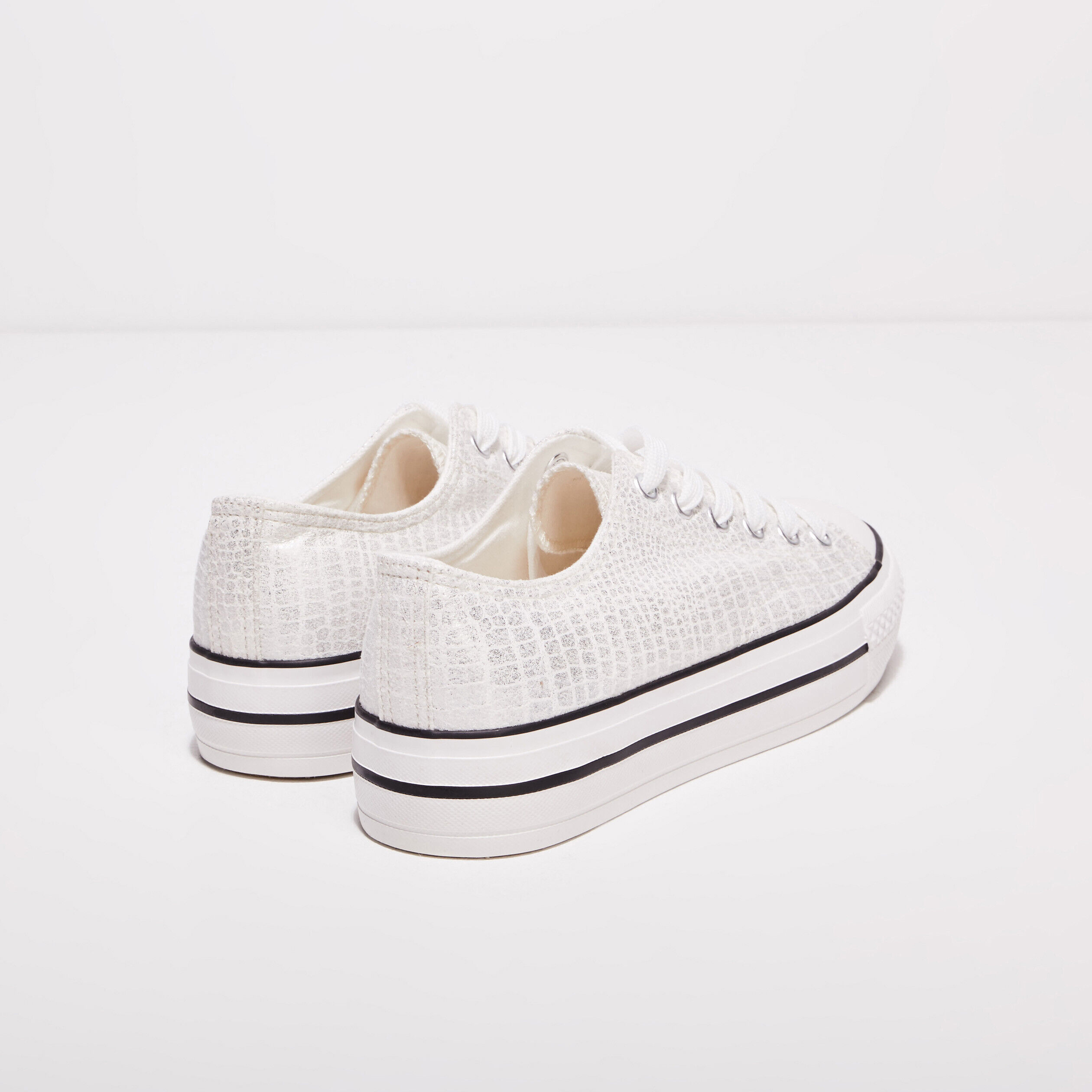 Tennis plateformes ecru femme | Cache Cache