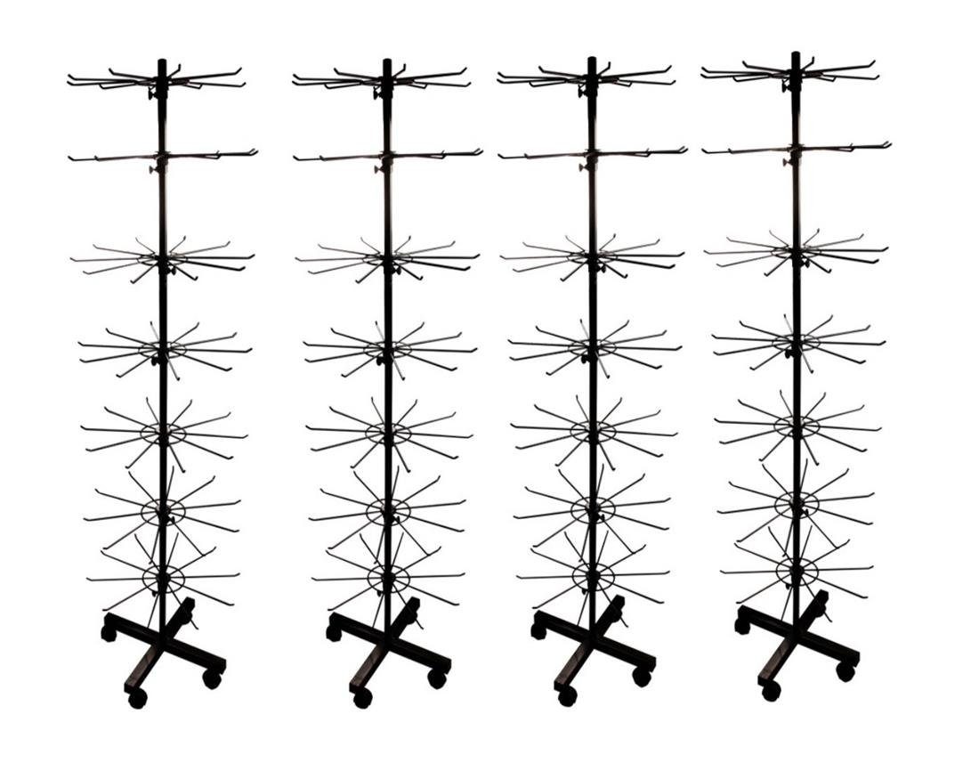 BAYLI Schmuckständer 4 Stück - Verkaufsständer drehbar Höhe 155cm, rollbares Warenständer