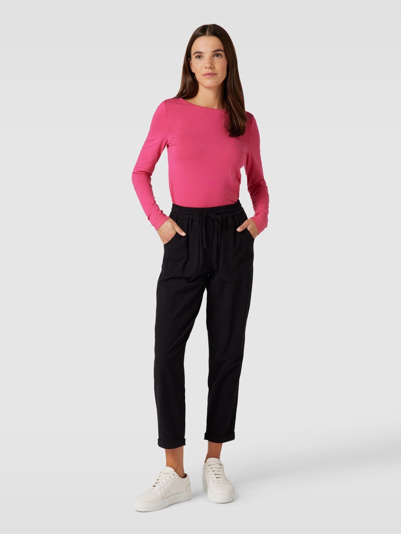 Longsleeve mit U-Boot-Ausschnitt in fuchsia
