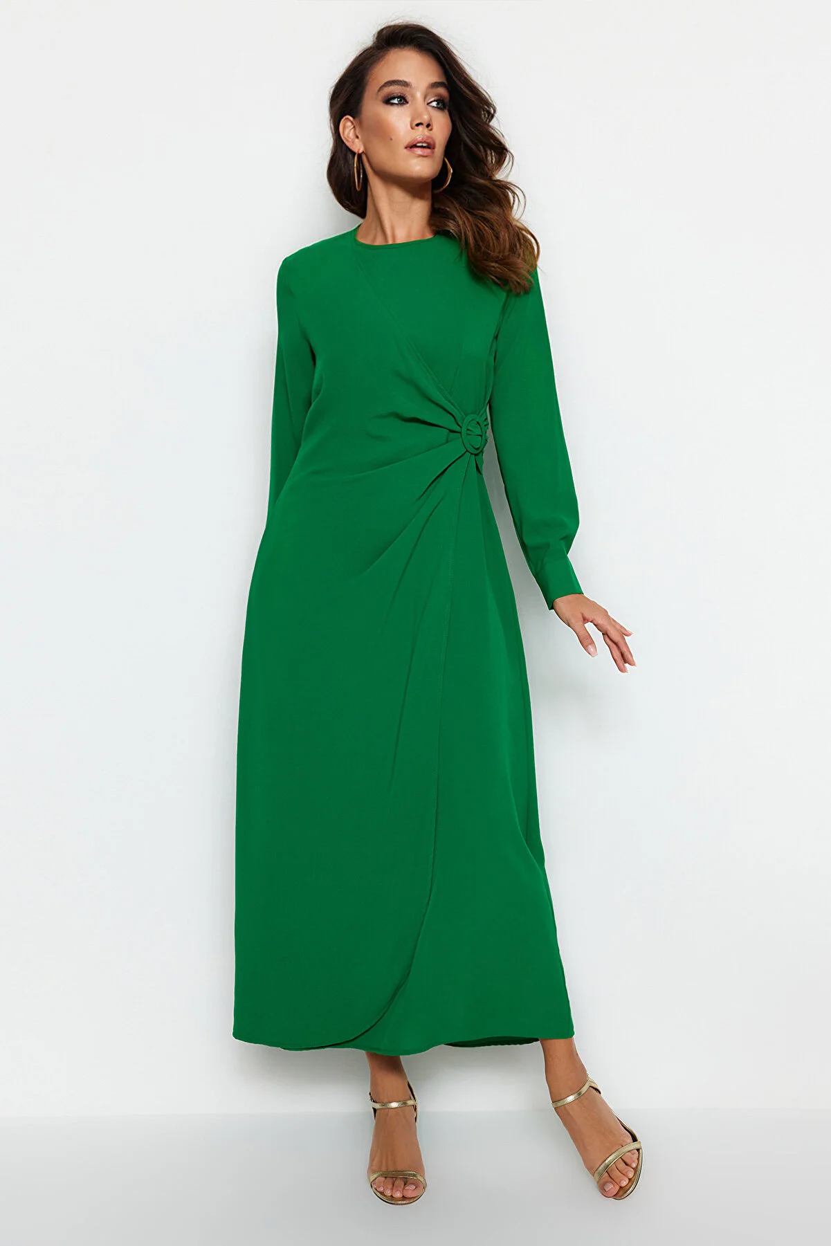 Trendyol Modest  Grünes Accessoire Detaillierte Aerobin Gewebte Kleidung TCTAW24EB00067