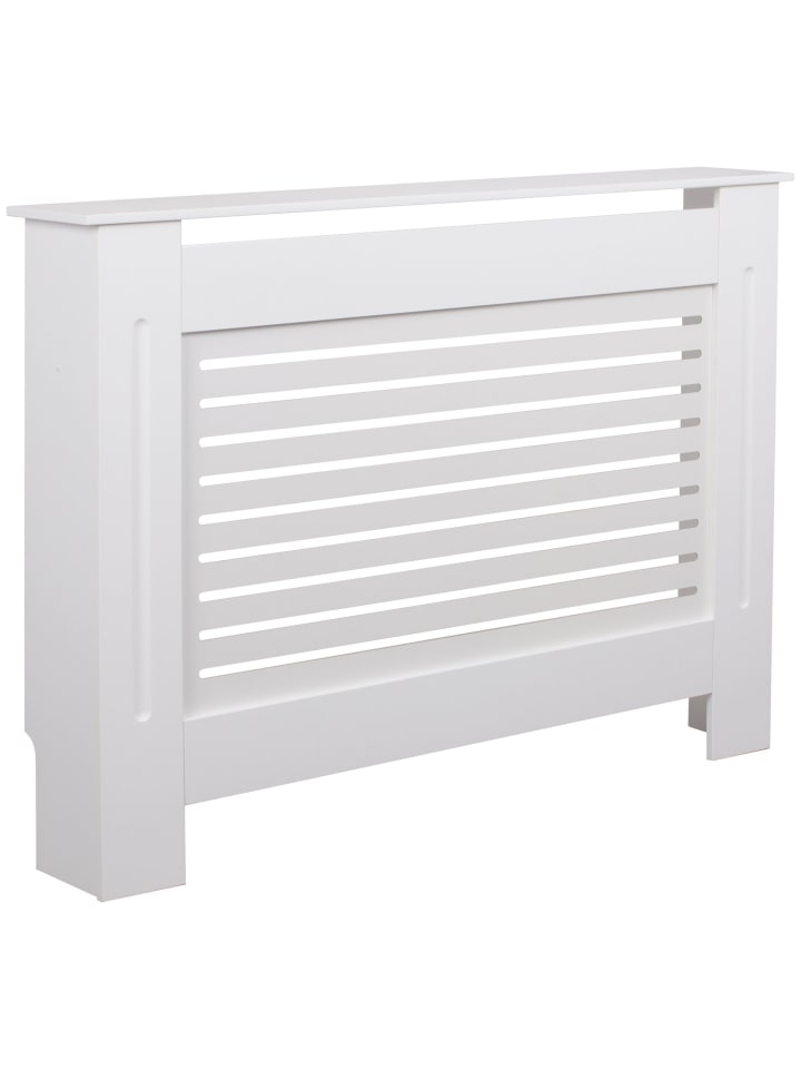 KADIMA DESIGN Heizkörperverkleidung | Weiß, 112x82x19cm, Lamellen günstig kaufen onesize