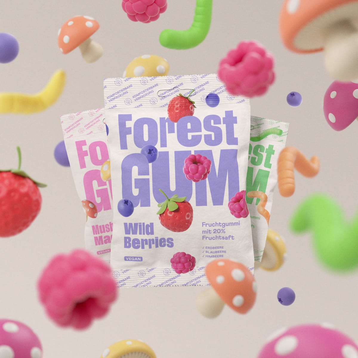 Fruchtgummi, Wild Berries, 100 g