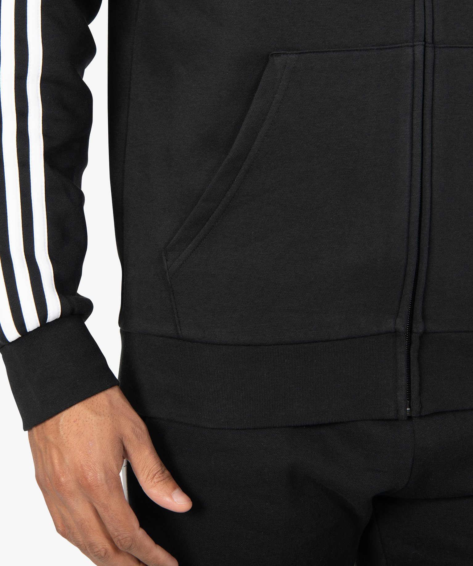 Sweat homme zippé à capuche - Adidas noir | GEMO