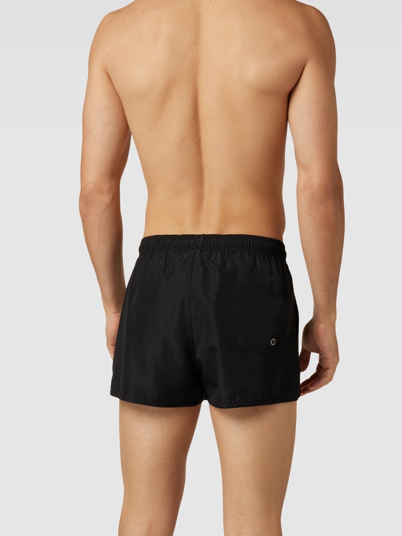 Badehose mit Galonstreifen in schwarz