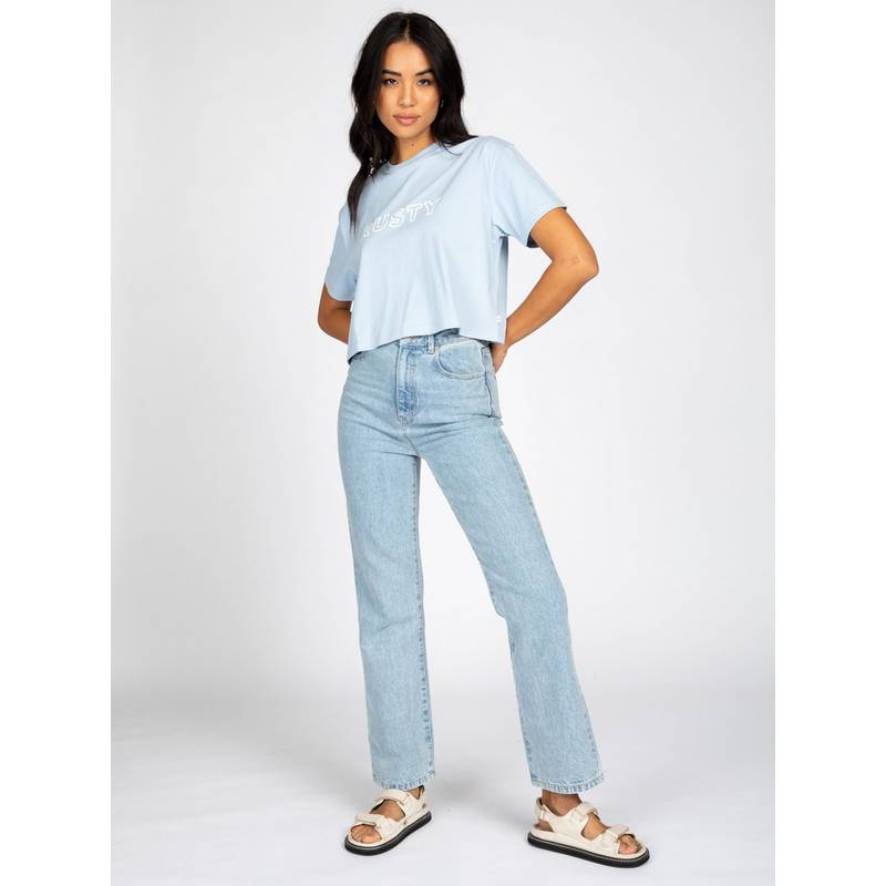 RUSTY RUSTY KEY LINE EASY FIT CROP TEE T-Shirt Damen