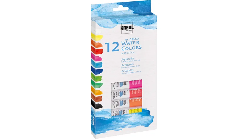 KREUL El Greco Aquarellfarben 12er-Set 144 ml