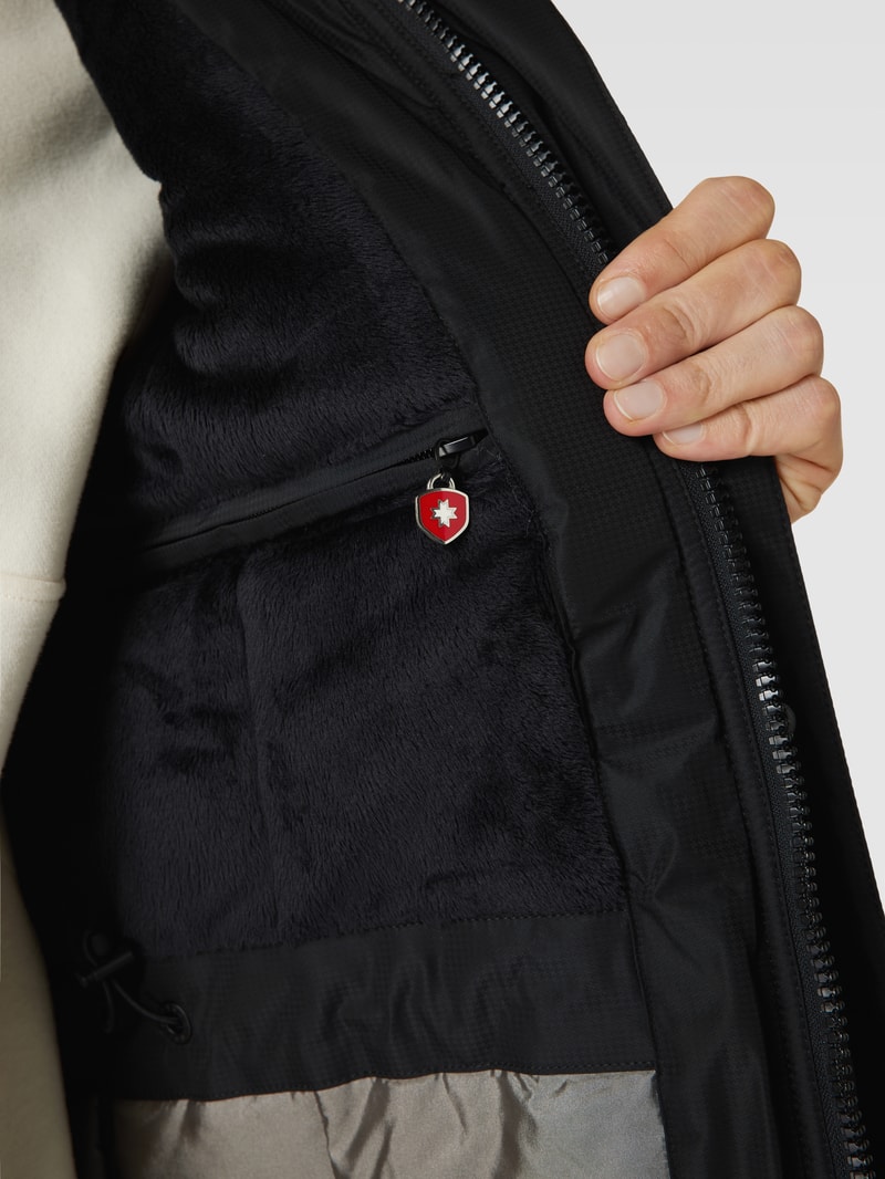 Jacke mit Label-Patch Modell 'PALADIUM' in schwarz