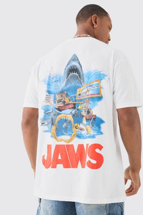 Oversize T-Shirt mit lizenziertem Jaws Print