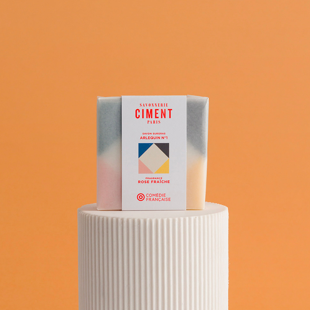 ciment ARLEQUIN 1 Savon surgras corps motif Arlequin1- Fragrance Poudré Savon solide 100g