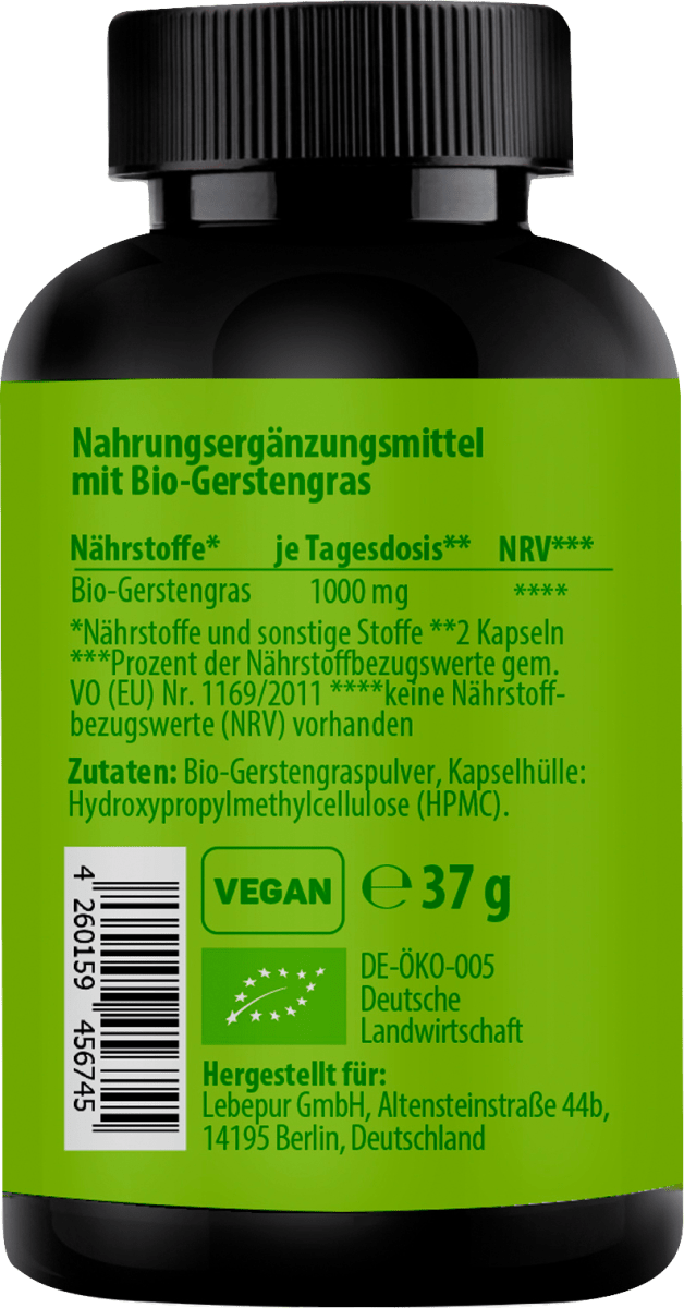 Gerstengras Kapseln 60 St, 37 g