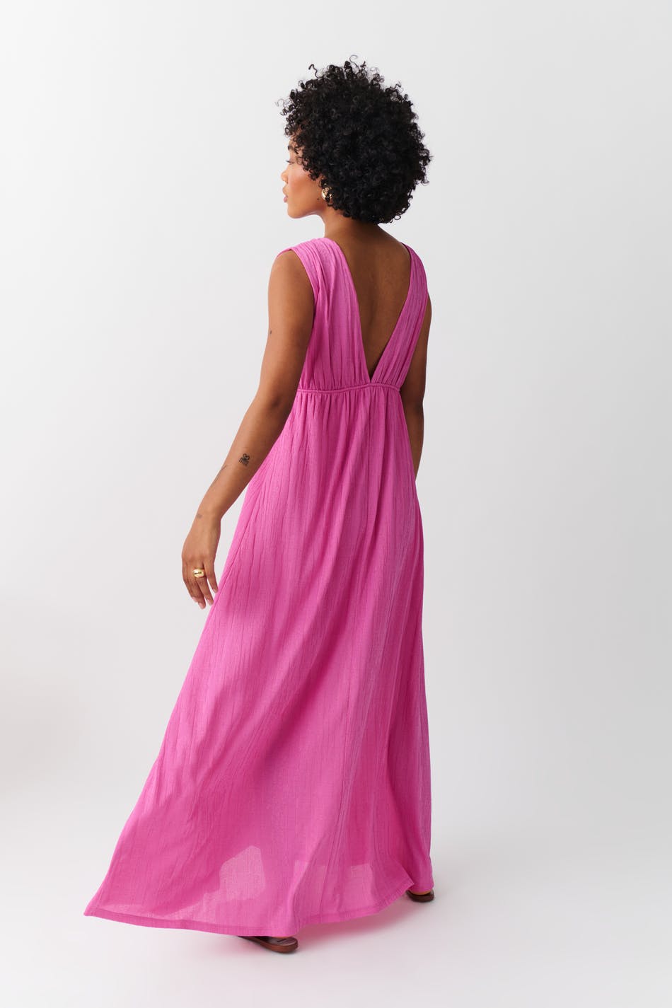 Deep v maxi dress