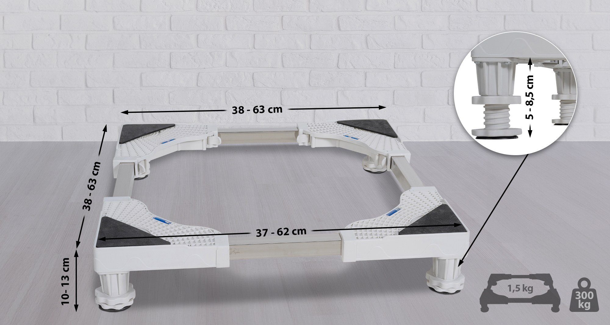 CLP Waschmaschinenuntergestell Oliver, Untergestell, bis 300 kg