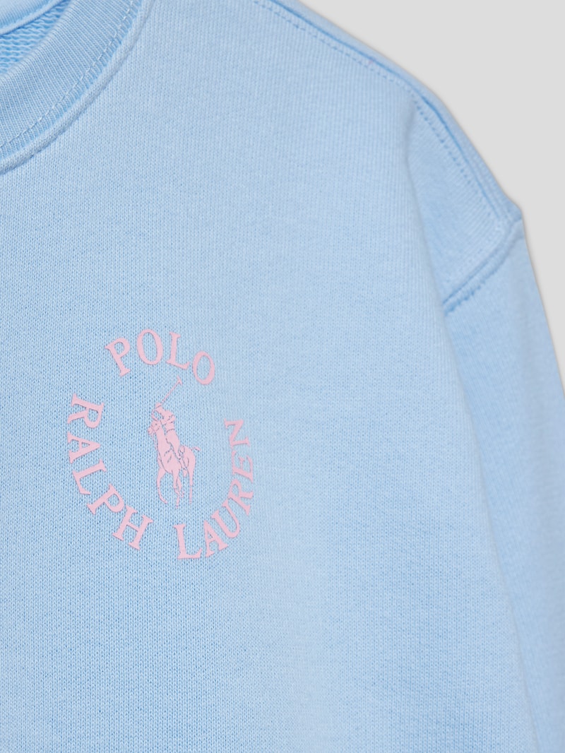 Sweatshirt mit Label-Print Modell 'BUBBLE' in bleu