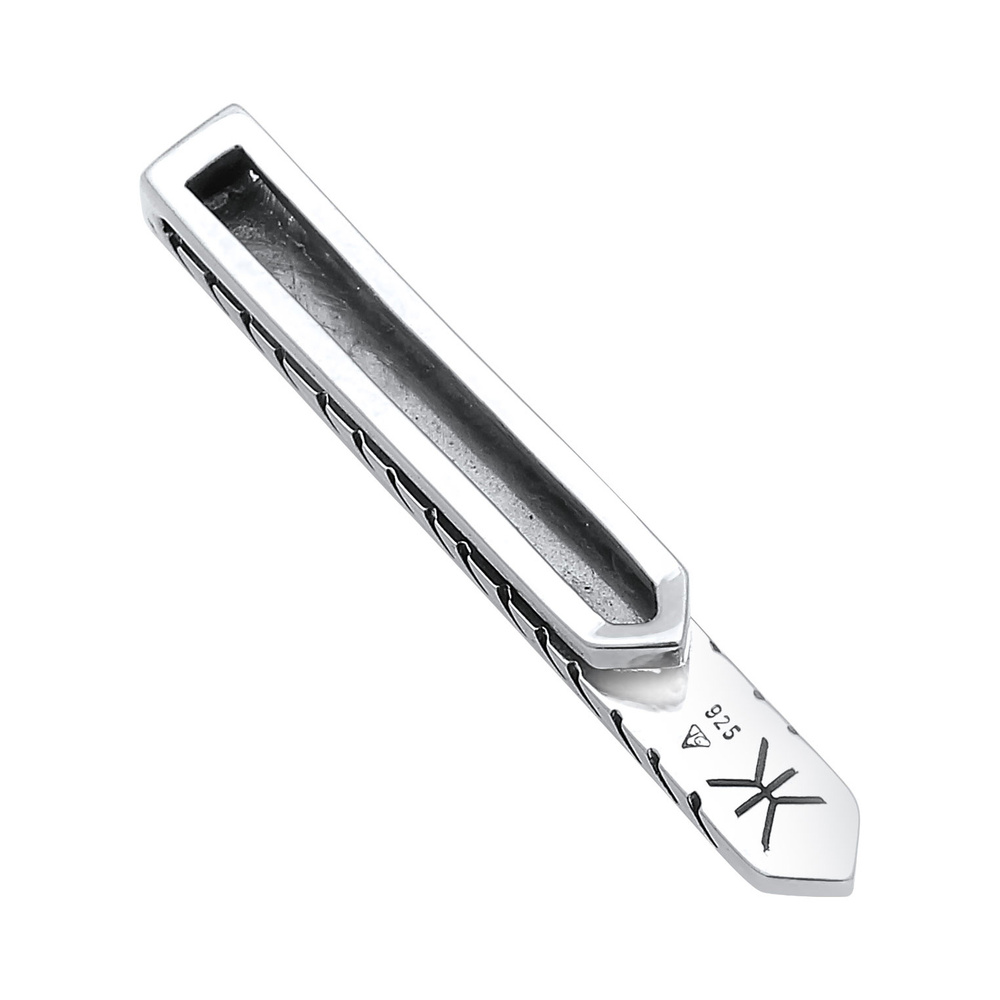 KUZZOI KUZZOI Épingle de Cravate Épingle à cravate pour hommes - Ligne en V Oxydée - Aff Bijoux