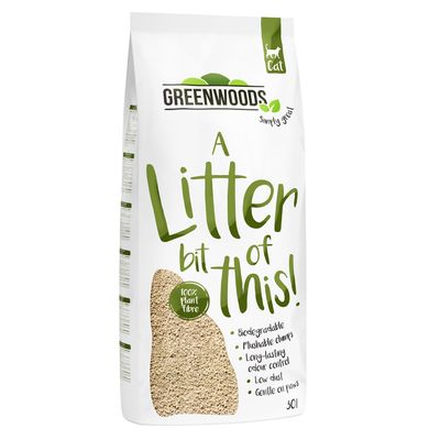 Greenwoods klumpende Katzenstreu aus Pflanzenfasern